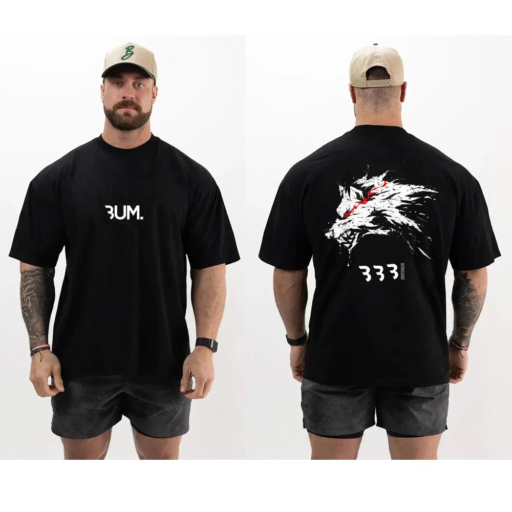 

Wolf graphic cotton Tshirt Men Streetwear Casual Loose Fit Hip Hop Style Fashion Trend Sporty Oneck Summer Short Sleeve - Men... 5XL різнокольоровий