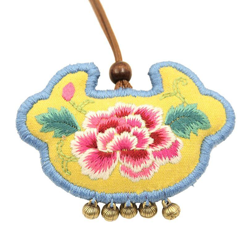 

Handmade Pendant Cross Stitch Set Colorful Embroidery Set Embroidered Lucky Bag DIY Kits Adults Style 11
