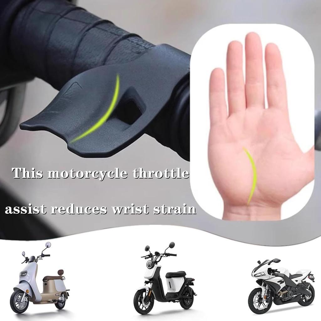 4 Pcs Motorcycle Throttle Assist Universal Rocker Assist Non-Slip Palm Rest for Motorcycle Handlebar