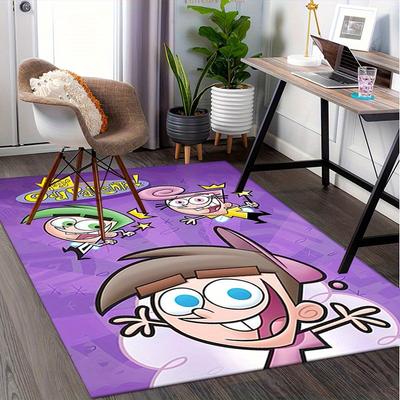 The Fairly Oddparents Office Carpet Soft Polyester Entrance Carpet Washable Non Slip Machine Washabl