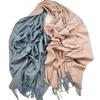 Solid Color Scarf for Women, Winter Double-Sided Two-Tone Fashionable Thick Shawl, Spring and Autumn Imitation Cashmere Casual Trendy Long Neck