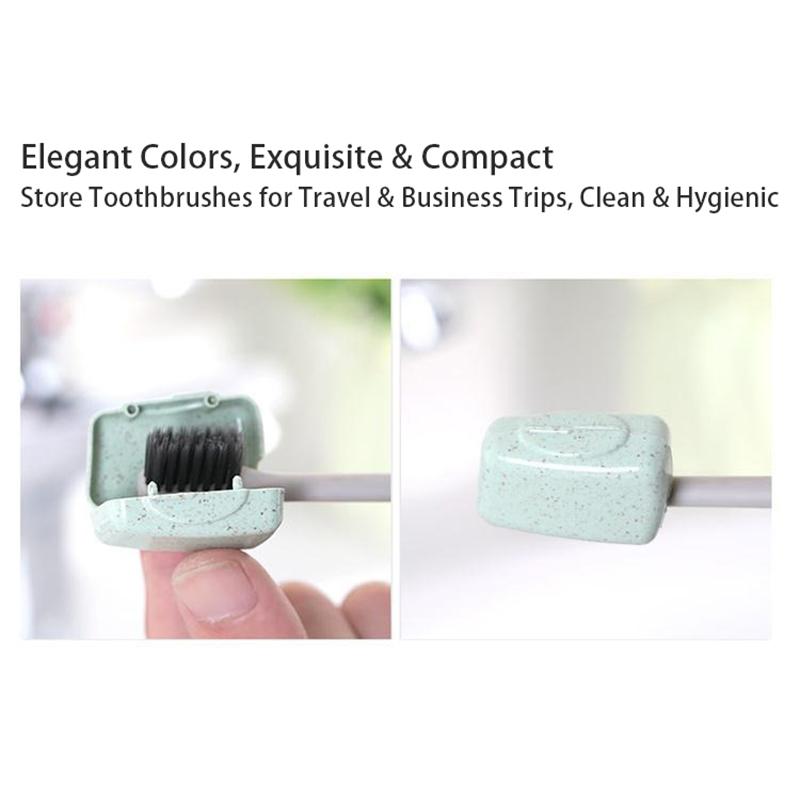 Travel Portable 4pcs Toothbrush Box & Head Cover & Toothbrush Protector, Essential Toothbrush Case Travel YSJ001
