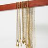 Simple Electroplated 18K Gold Stainless Steel Basic Necklace Color Retention Waterproof DIY Versatile Chain Accessories