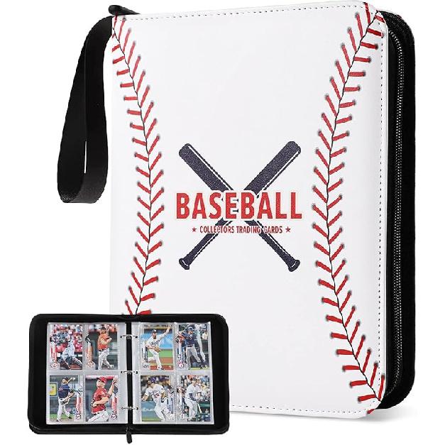 Baseball Card Binder with Sleeves 440 Pockets, Gifts for Baseball Card Collectors, Trading Card Holder Compatible with Topps Card, 55 Sleeves Card 440 Pockets