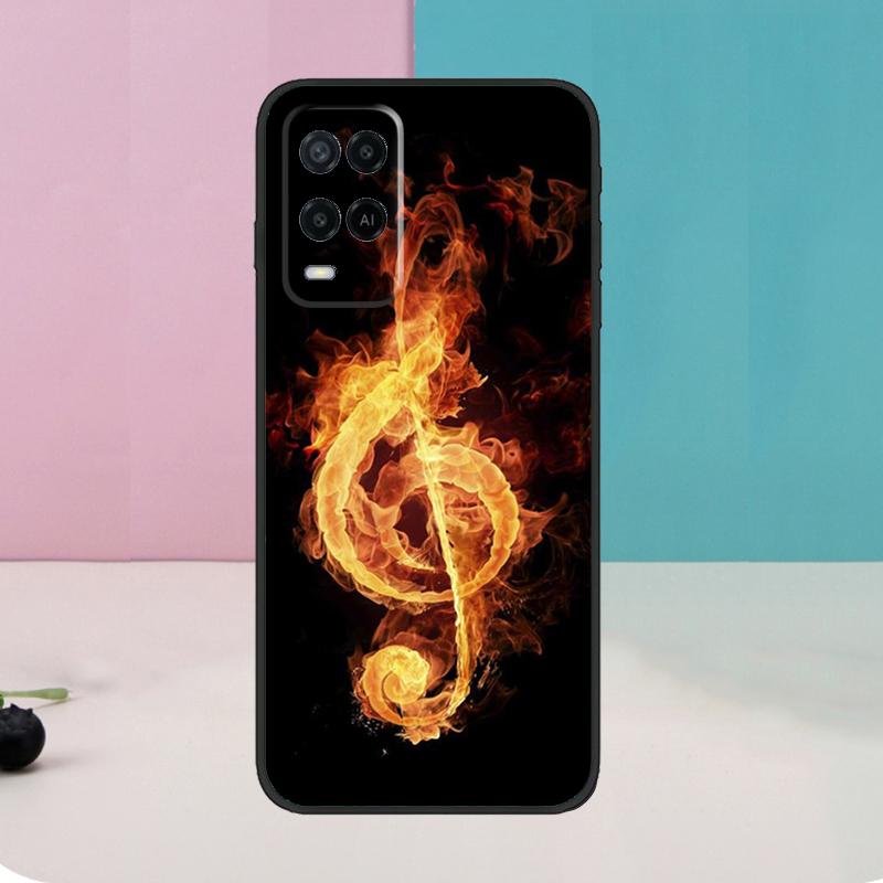 Music Note Musical Treble Clef Case For Oppo A40 A60 A80 A76 A96 A16 A17 A57 A18 A38 A58 A78 A98 A15 A54 A74 A94 A6 A5 Pro