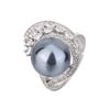 Huamei Jewelry's New Inlaid Imitation Natural Pearl Ring Tahitian Mother Of Adjustable Index Finger