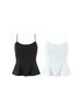 Chic French Lace-Trimmed Waist-Cinching Strapless Camisole for Women