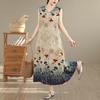 Sleeveless Plus Size Cotton Vintage Floral New In Dresses for Women Casual Loose Long Summer Dress