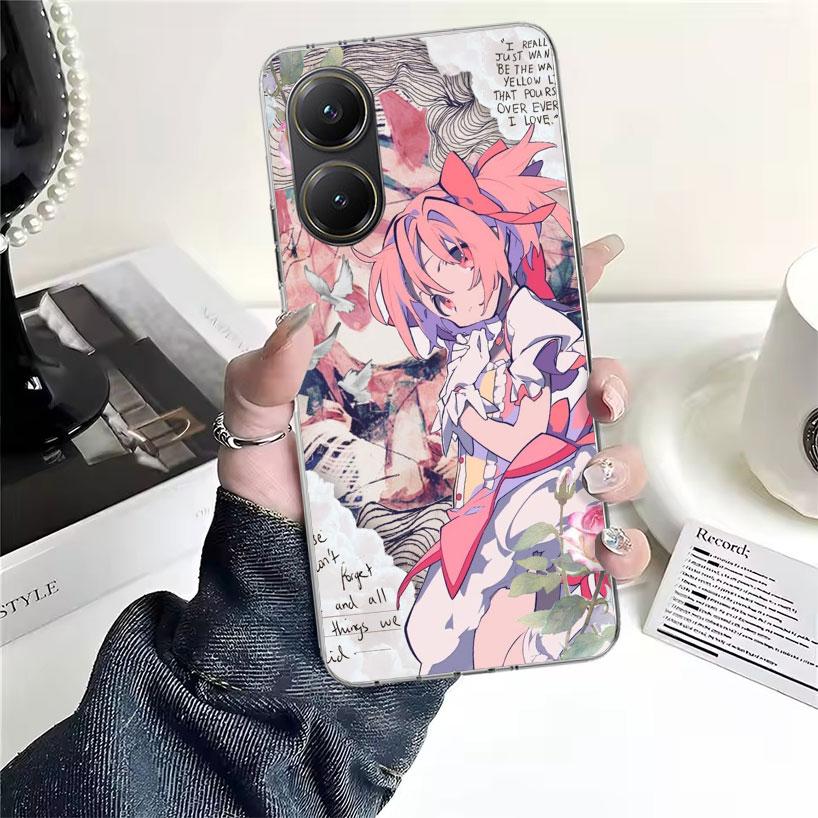 Madoka Magica Anime Soft Phone Case For Xiaomi Redmi 15C 15 13C 13 Poco X5 X6 X7 F7 Ultra M7 12C 12 10 10C 9C 9A 9T 9 Fundas Poc