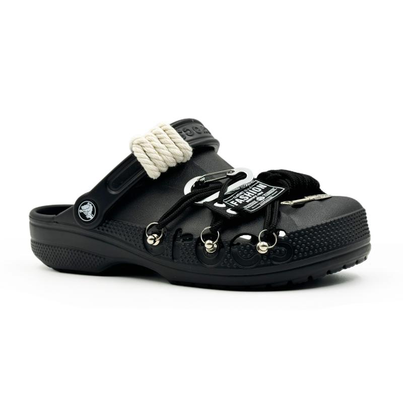Crocs Baya EVA Traveller Plus Trendy Versatile Hole Shoes Women's Black