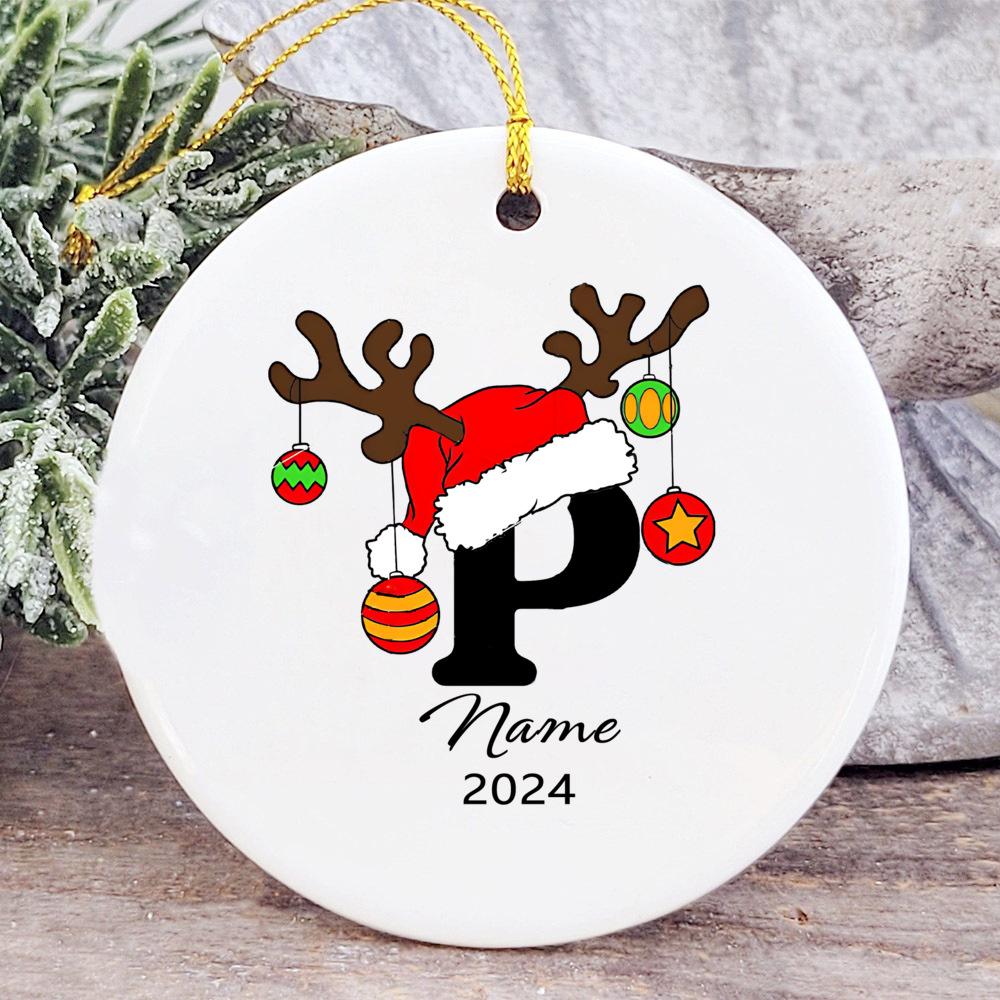 Personalized Christmas Ceramic Ornament Custom Name Family Party Decoration 2025 Family Keepsake Ornament Tree Decor