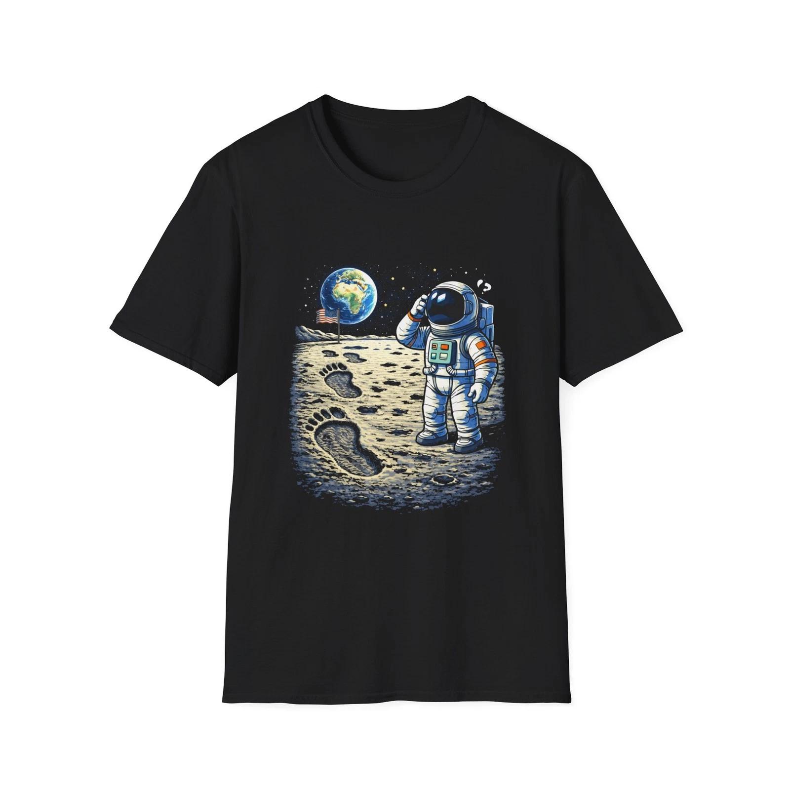 Astronaut Bigfoot on Moon Children s Children s T  Children s T-shirt | Space Earth Sasquatch Tee 110