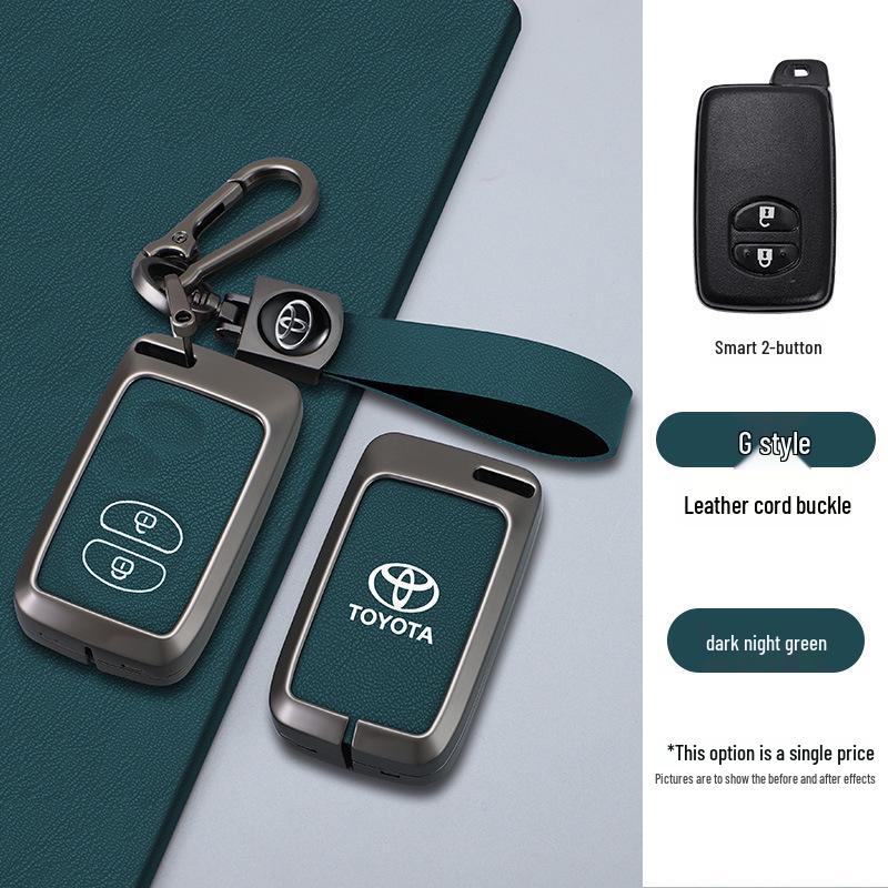 Key Case for 09/10/11 Camry, Highlander, Prius, 86, Reiz, Prado - Metal Finish