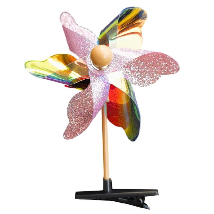 Y2k 90s Aesthetic Colorful Windmill Hairpin for Children Charm Sweet Hair Clip