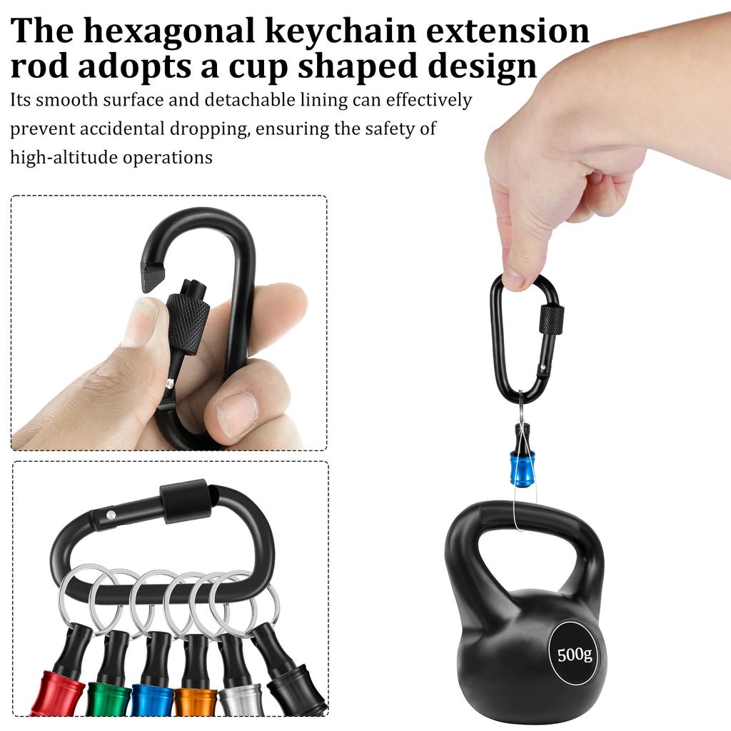 Hexagonal Shank Screws with Aluminum Alloy Portable Extension Rod Key Adapter for Quick Replacement of Drill Bits