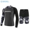 Mens Long Sleeve Rash Guard UV Protection Quick Dry Swimwear Snorkeling Surfing Diving Pool Spa