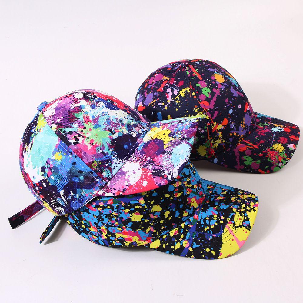 Graffiti Printed Baseball Cap Women's Summer Adjustable Snapback Hip Hop Street Style Casual Sunshade Youth Hat
