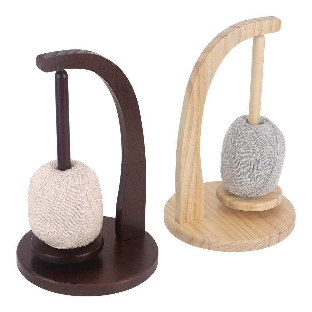 1pc Rotating Wooden Yarn Spinder Holder- DIY Handcrafted Knitting & Crochet Yarn Rack, Weaving Yarns Spool Stand & Storage Rack