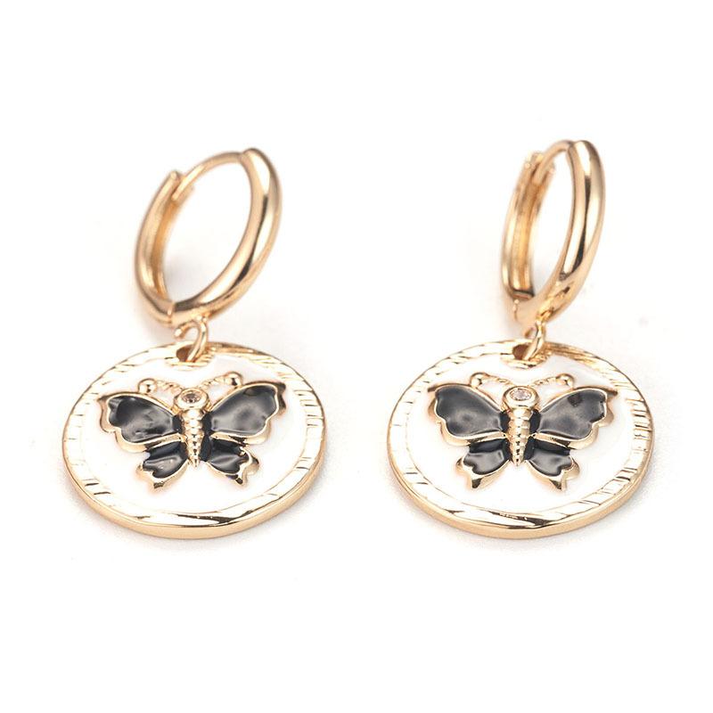 French Retro Exquisite Court Style Commuter Butterfly Elegant Earrings, High-end Design Women's Light Luxury Ear Jewelry