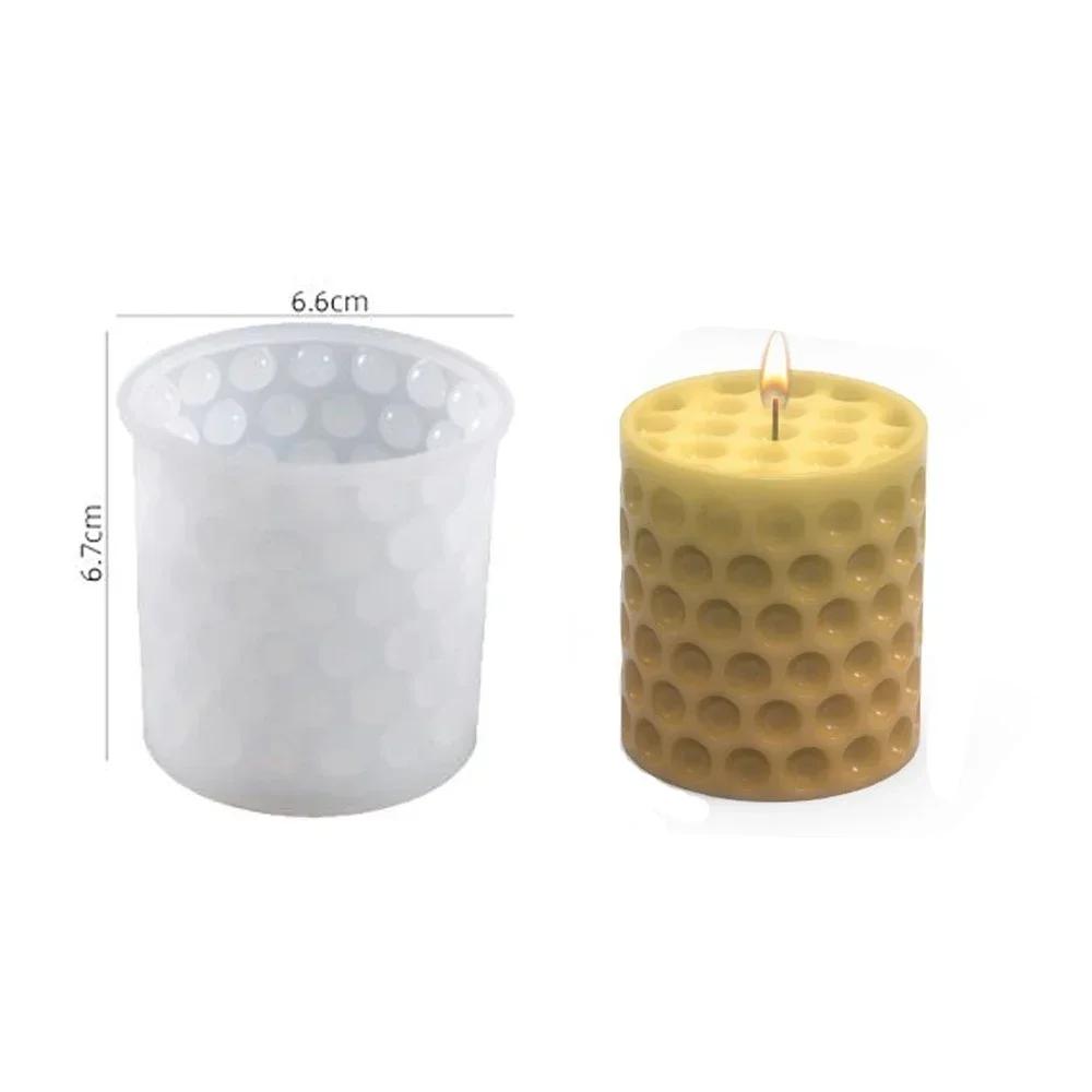 3D Cylinder Candle Mold DIY Candle Silicone Mold Cake Resin Molds 3D Art Wax Candle Making Mould Silicone Handmade Soap Molds