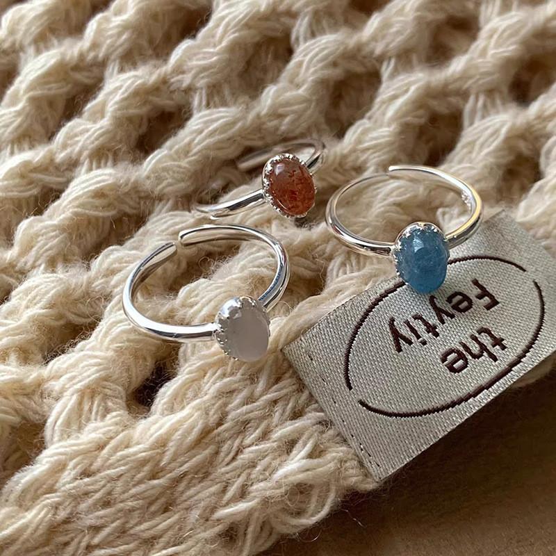 Unique High-end Adjustable Gemstone Ring For Women In Trendy Colors And Styles