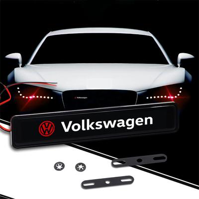1 Peça Adesivo Emblema Grade Frontal de Carro Emblema da Grade Frontal Emblema com Luz LED Para CC Polo Golf 4 5 6 7 MK7 MK5 MK4 MK6 Transporter