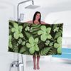1pc Flower Print Towel Sports Quick-Drying Super Absorbent Camping Towel Soft Lightweight Gym Swimming Yoga Beach Towel