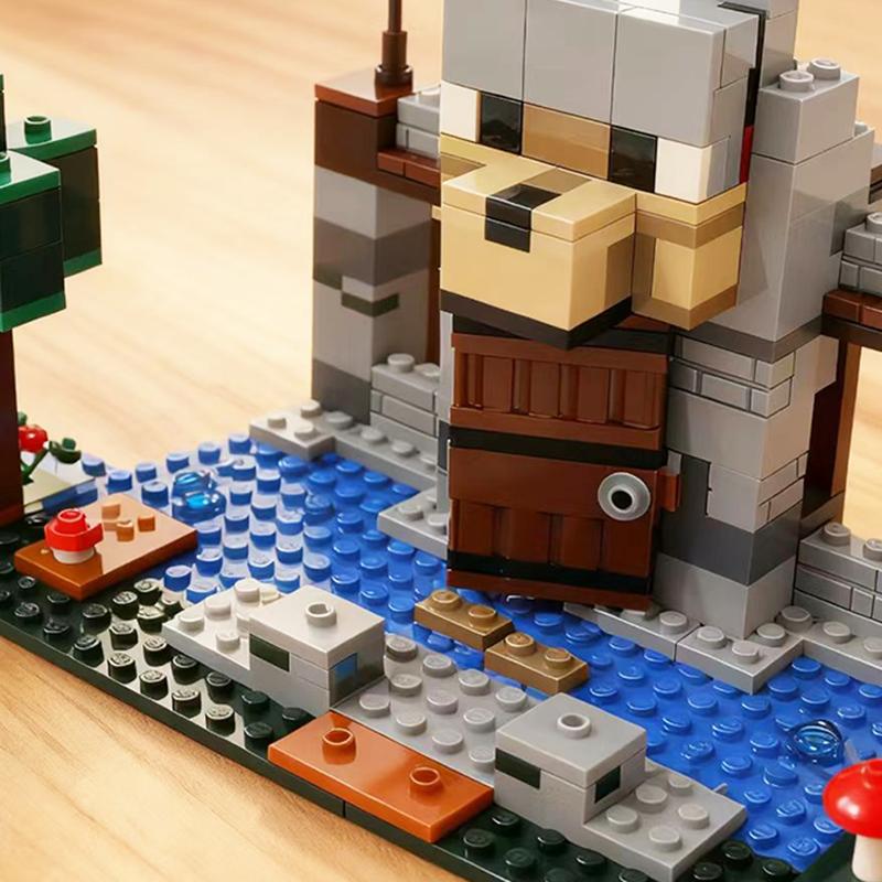 Third Party MOC Compatible Sets My Pixel World Series Building Blocks Wolf House Assembly Toys For Children No Box