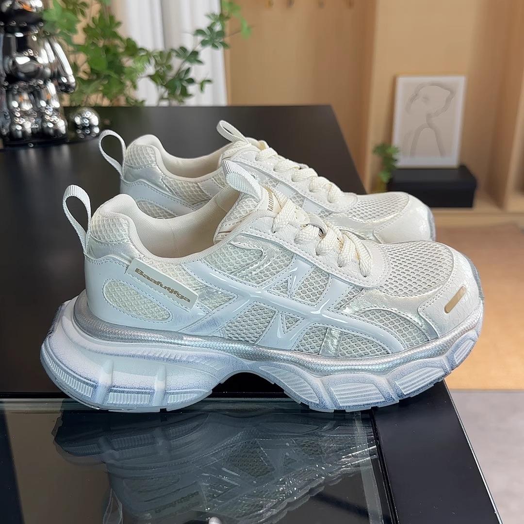 

Retro versatile platform color matching dad shoes women s 2025 new mesh breathable comfortable lightweight casual sports shoes 35 белый