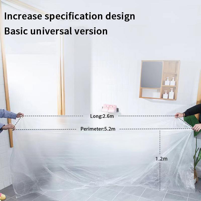 10Pcs Disposable Bathtub Cover Portable Bathtub Liner Oversized Salon Home Travel El Cleaning Anti Dirt Protective Film