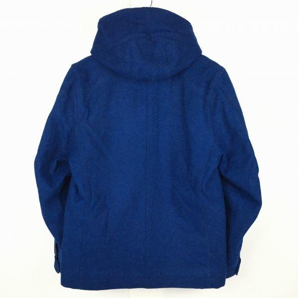 Męski wełniany bluzon United Arrows M Niebieski Płaszcz wierzchni Krótki Green Label Relaxing(UŻYWANY)