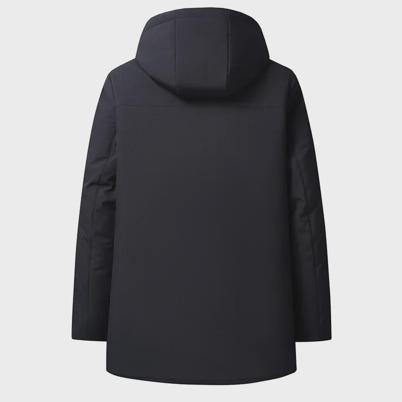 Men's Thickened Plush Cotton Winter Coat - Middle-aged & Elderly Casual Wear