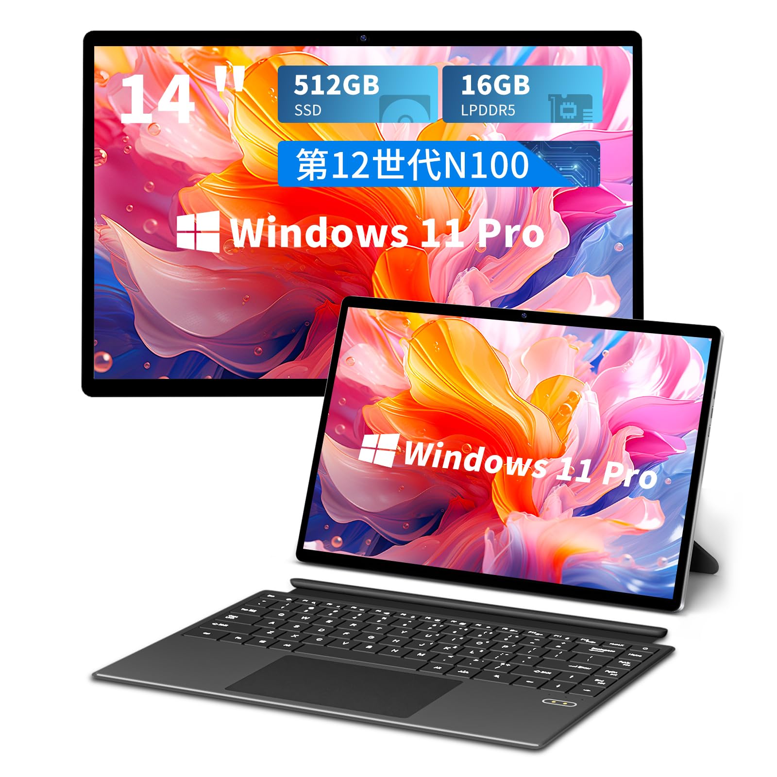 

KUU 2 в 1 N100 Windows11 Pro Ноутбук 16GB ROM SSD дюймовий планшетний ПК 1920x1200 Роздільна здатність IPS дисплей WIFI6 Bluetooth Full HDMI Tablet PC Tablet,