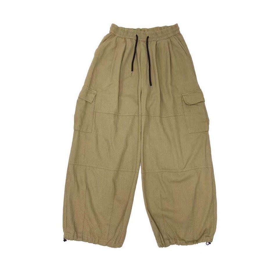 Harajuku Streetwear Khaki Cargo Kalhoty Ženy Oversize Kapsy Hip Hop Černé široké kalhoty pro ženy Korejka