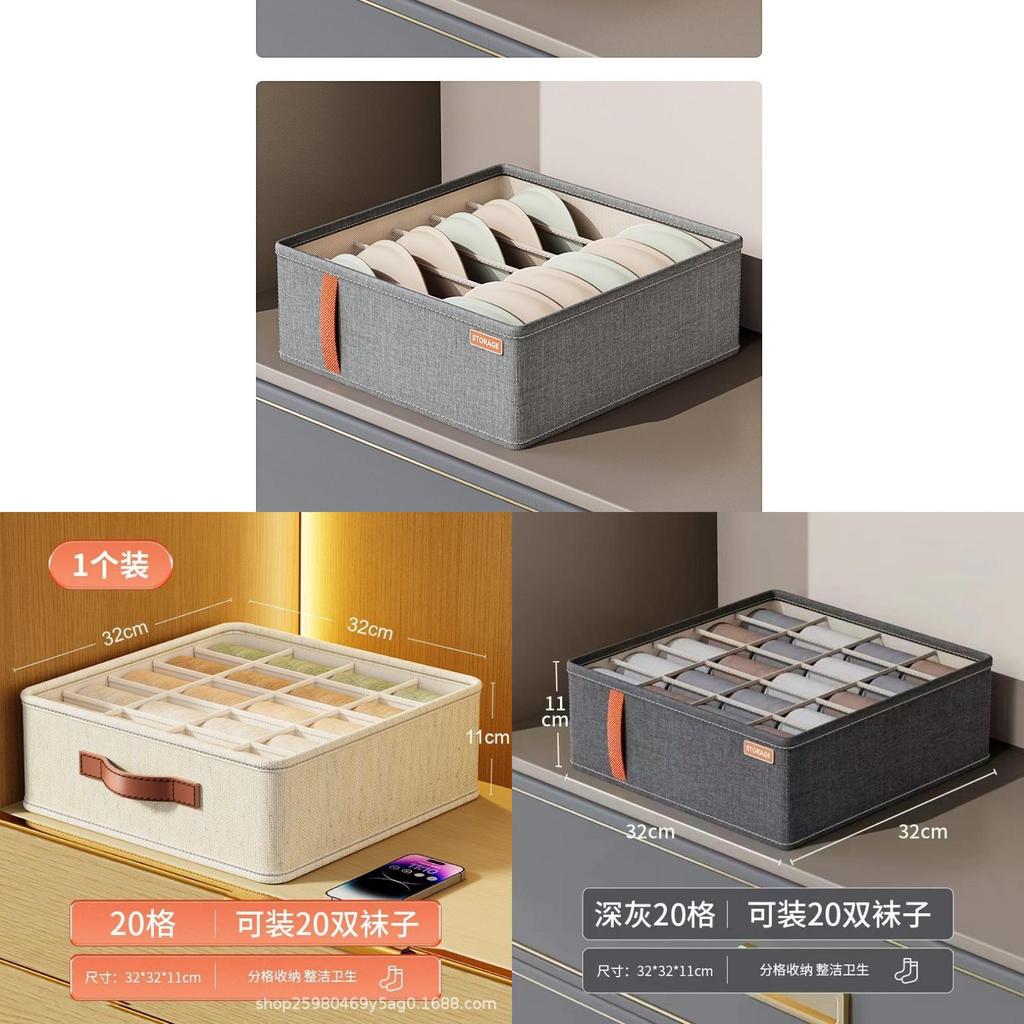 Underwear Storage Box With Dividers For Closet Organization And Drawer Use