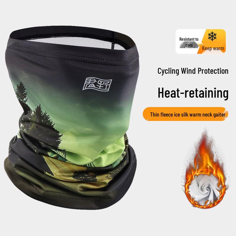 Unisex Fleece-Lined Neck Gaiter for Cycling: Windproof Mask & Cold Protection Neck Warmer.