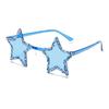 Fashion Candy Color Shades with Crystal Shiny Retro Rimless Star Women Ins Brand Design Sunglasses Chic Beach Sun Glasses