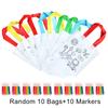 10PCS PDIY Graffiti Bag with Coloring Marker Carnival Animal Art Party Goodie Bags for Kids Reusable Mini Non-woven Shopping bag