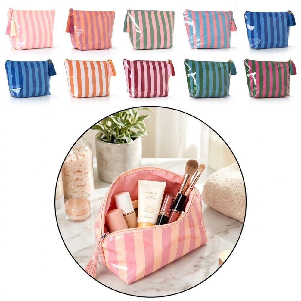 Glossy Toiletry Pouch PVC Makeup Organizer Multipurpose Storage Bag  Women