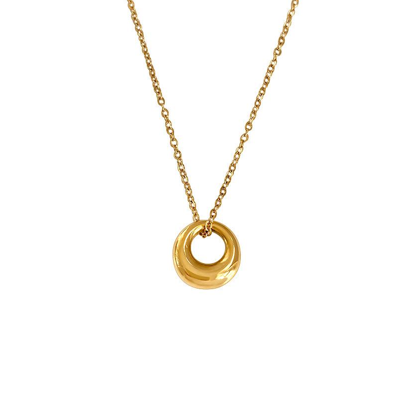 Geometryczny Naszyjnik Minimalistyczny na Obojczyk - Stal Tytanowa, Wszechstronny Letni Styl dla Kobiet