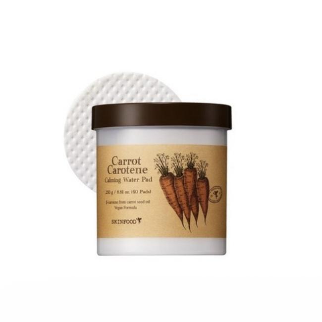 [SKINFOOD] Carrot Carotene Calming Water Pads Soothing Toner Pads for Sensitive Skin 250g 60 Pads