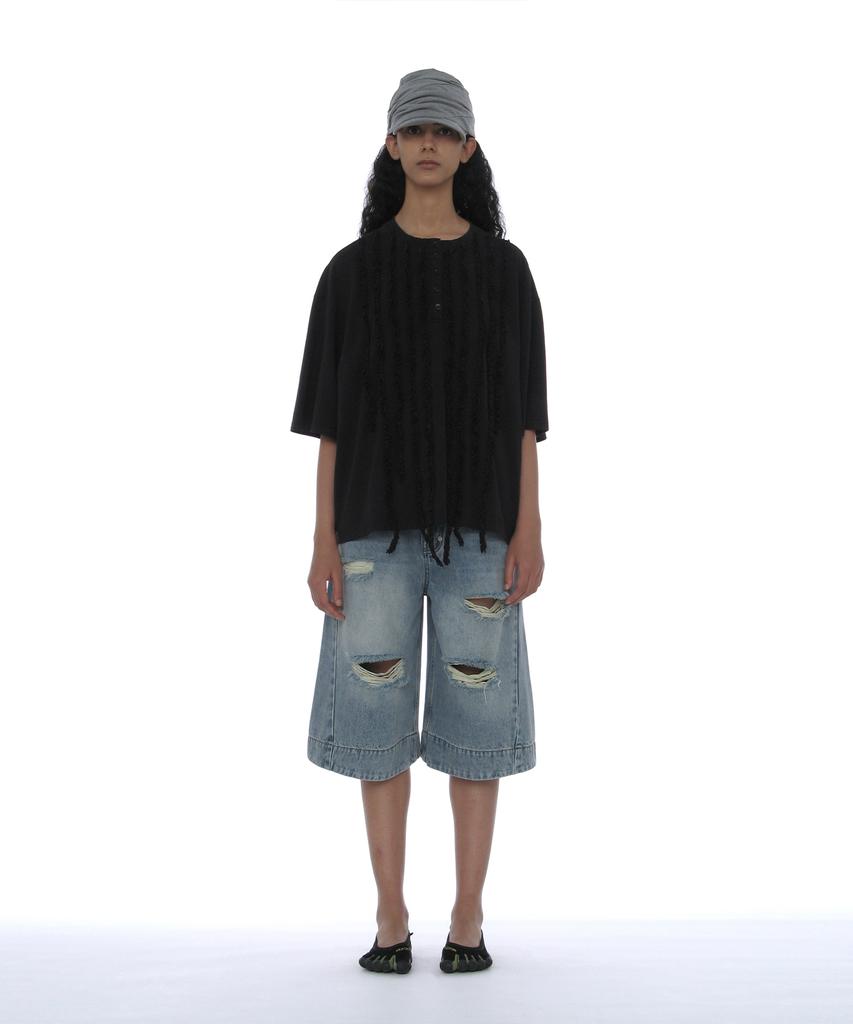 PARTIMENTO WOMEN Luched Drape Hat_Melange