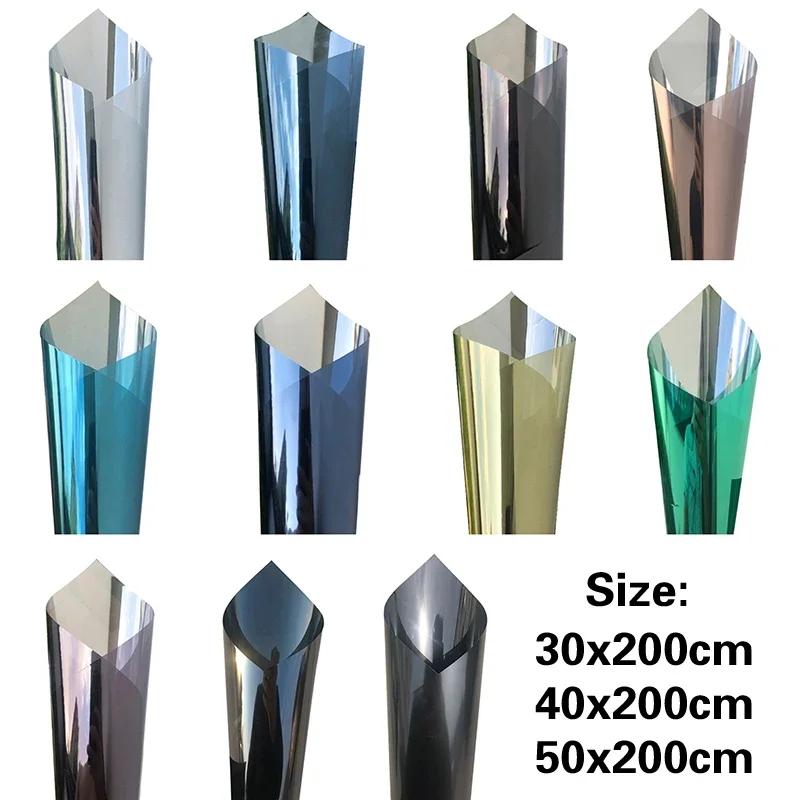 Self-adhesive Glass Window Sticker Summer One Way Mirror Heat Insulation Vinyl Anti-UV Privacy Sun Screen Film for Home Office