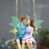 Luminous Couple Swing, Flower Fairy Pendant, Courtyard Garden Hanging Fairy Statue, Tree Decoration