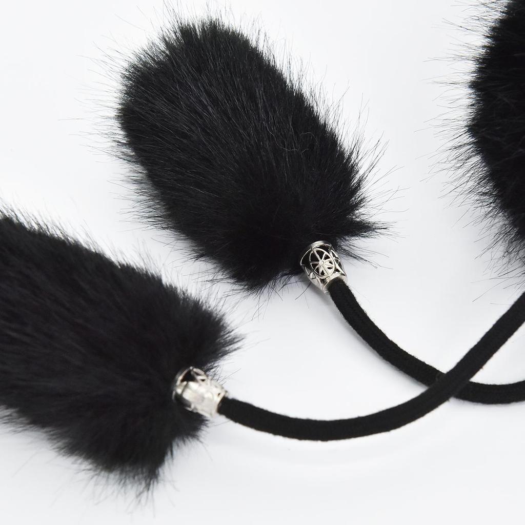 Unisex Faux Fur Aviator Hat Thickened Faux Fox Fur Ushanka with Ear Flaps Warm Winter Outdoor Hat