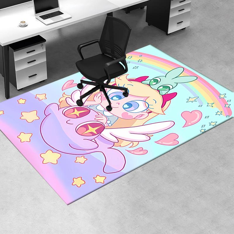 1pc Star vs. the Forces of Evil Office Carpet Soft Polyester Entrance Carpet Washable Non slip Machi