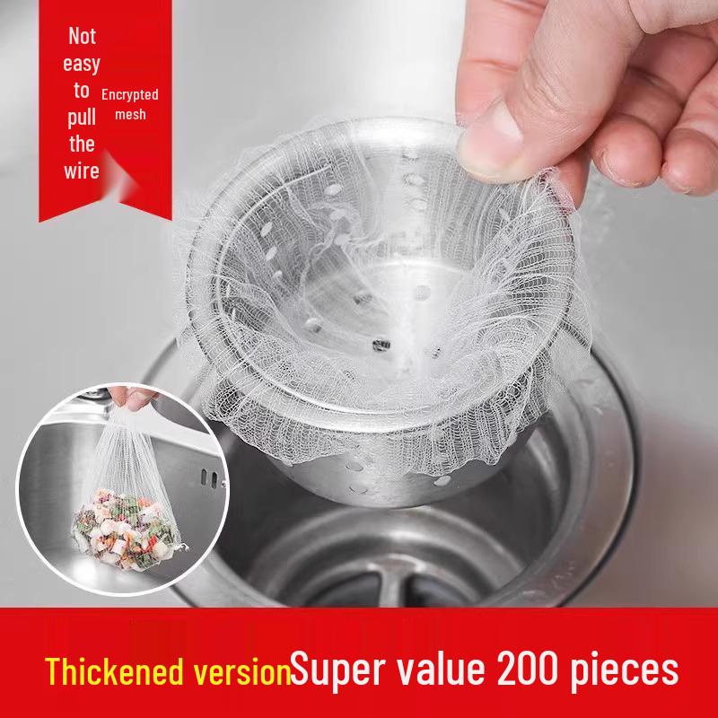 Disposable Drain Strainer & Sink Filter for Vegetables and Dishwashing.