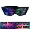 Personalisierbare Bluetooth LED-Brille  4-farbige Beleuchtung  unterstützt DIY-Nachrichten  31 Animationen  11 Bilder  Musikmodus  ein Must-Have leuchtendes Spielzeug