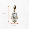 Golden Hand of Fatima Lucky Charm Pendant Vintage Talisman Gift For Women Men 925 Silver Jewelry