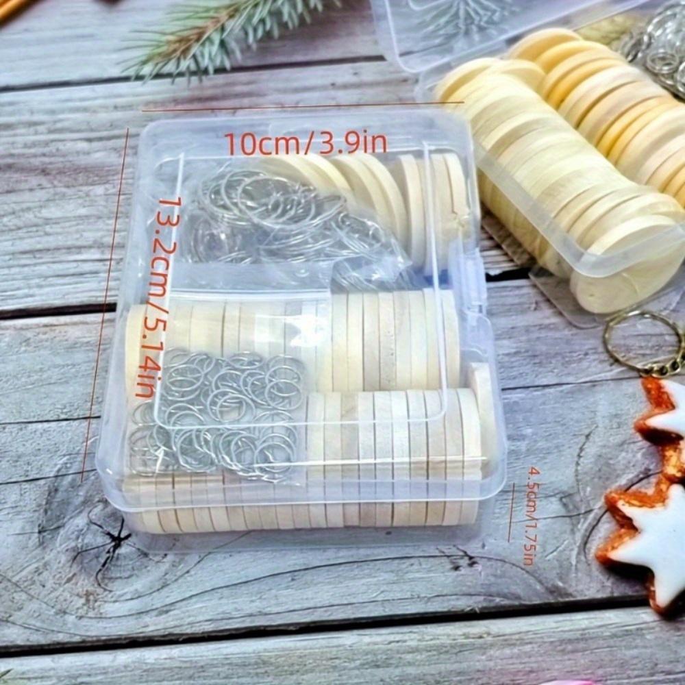 150Pcs/1box DIY Wooden Keychain Making Kit Key Rings - Create Unique and Personalized Keychains